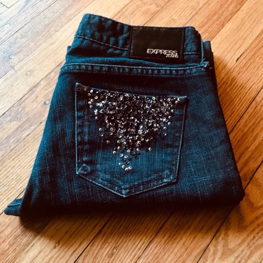EXPRESS JEANS Embellished Bootcut size 8